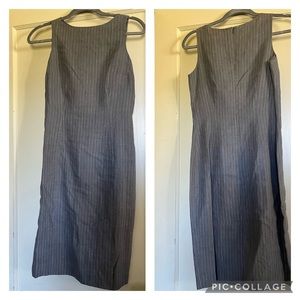 Merona gray (white pin stripes) women’s sheath. Size 2. Excellent condition